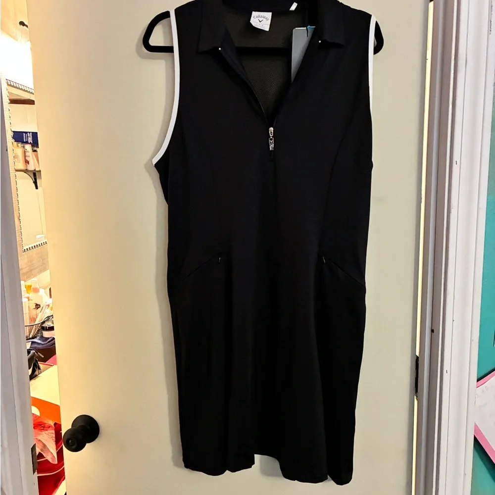 Callaway Mesh Racer Back Golf Dress W/ Front Zip Pockets. ๐ UPF 50 - Picture 1 of 10
